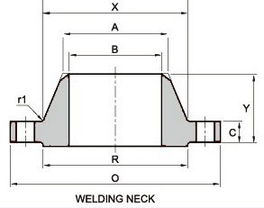 150lb Welding Neck Flange-MSS SP44-ASME/ANSI B16.47 Series A
